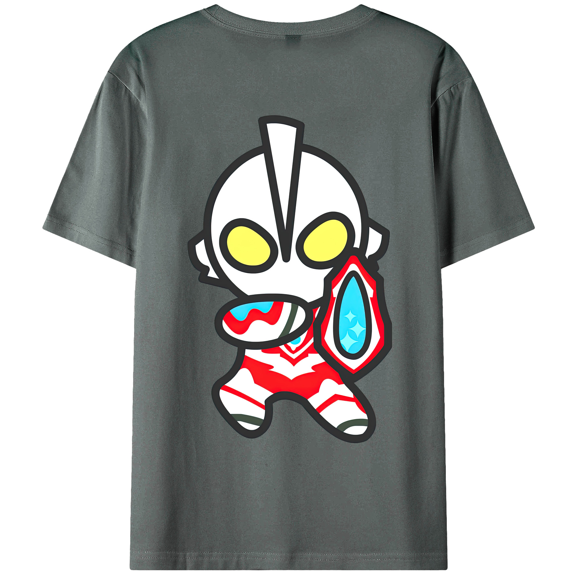 （画像用） ウルトラマン Ultraman 綿100％ メンズ半袖Tシャツ（バックプリント） 通気性